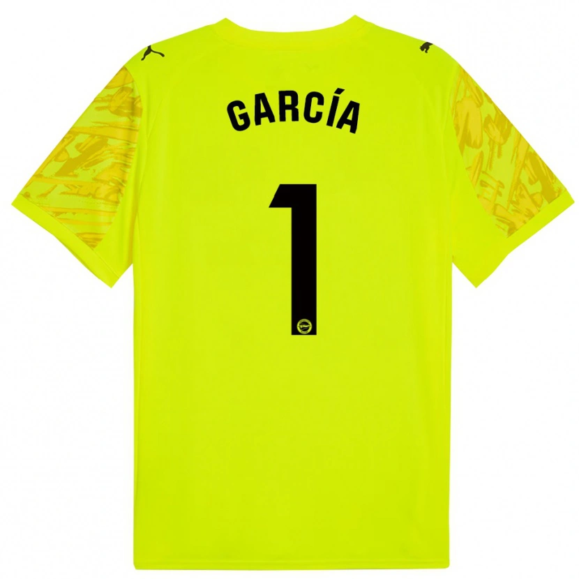 Danxen Kinder Gaizka García #1 Trikot Gelb Schwarz Torwarttrikot 2025/26 Österreich