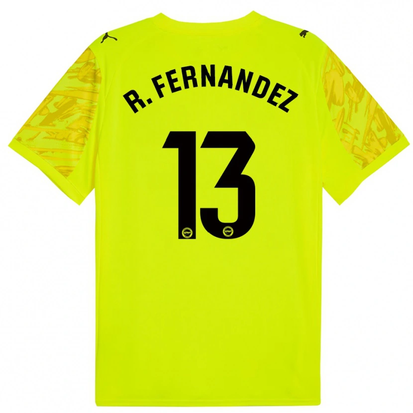 Danxen Kinder Raúl Fernández #13 Trikot Gelb Schwarz Torwarttrikot 2025/26 Österreich