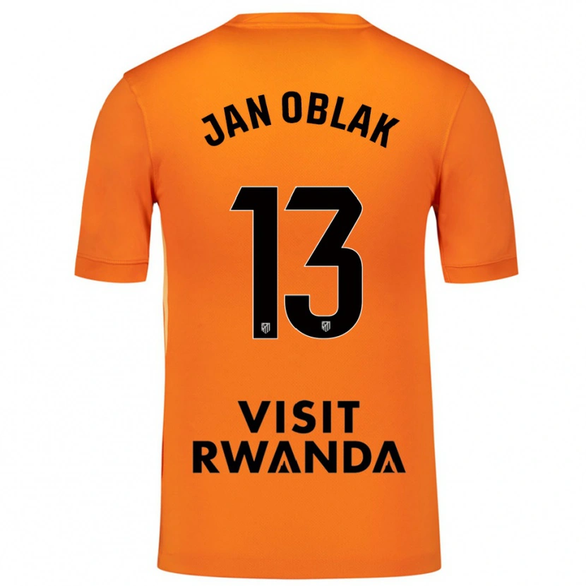 Danxen Kinder Jan Oblak #13 Trikot Orange Schwarz Torwarttrikot 2025/26 Österreich