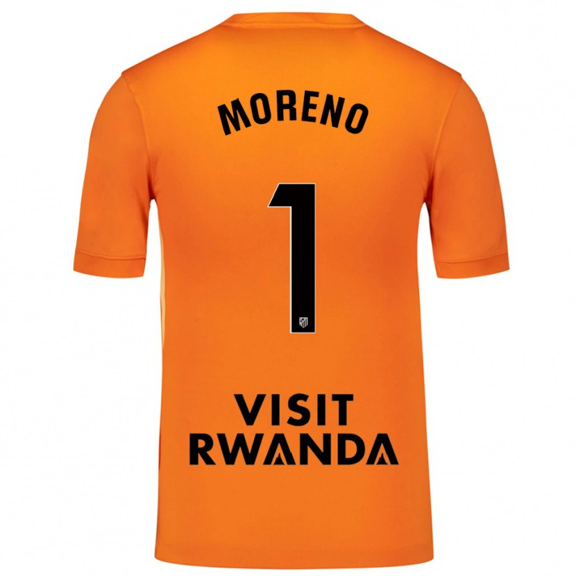 Danxen Kinder Álvaro Moreno #1 Trikot Orange Schwarz Torwarttrikot 2025/26 Österreich