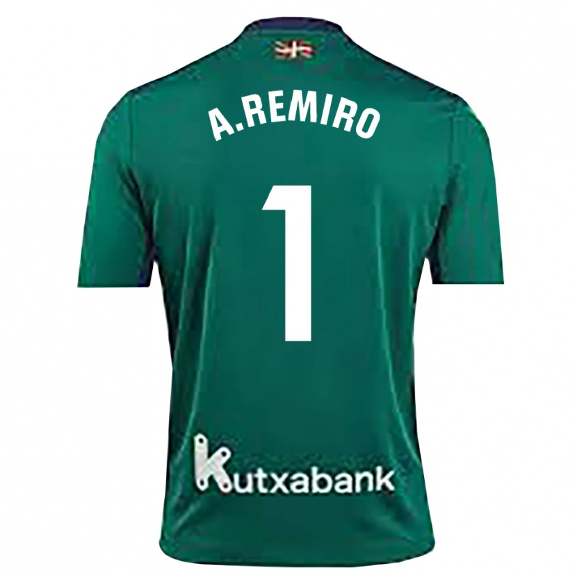 Danxen Kinder Álex Remiro #1 Trikot Marineblau Grün Torwarttrikot 2025/26 Österreich