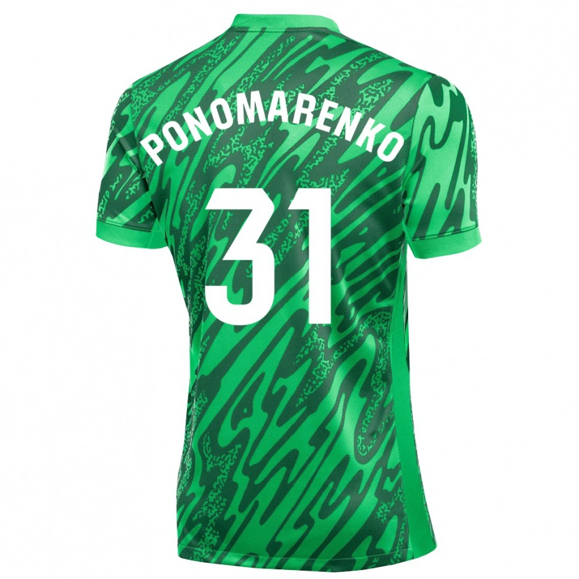 Danxen Kinder Borys Ponomarenko #31 Trikot Dunkelgrün Weiß Torwarttrikot 2025/26 Österreich