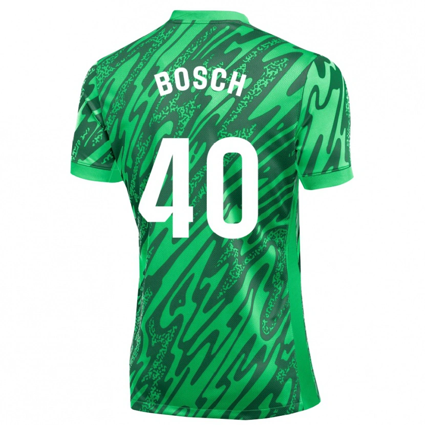 Danxen Kinder Owen Bosch #40 Trikot Dunkelgrün Weiß Torwarttrikot 2025/26 Österreich