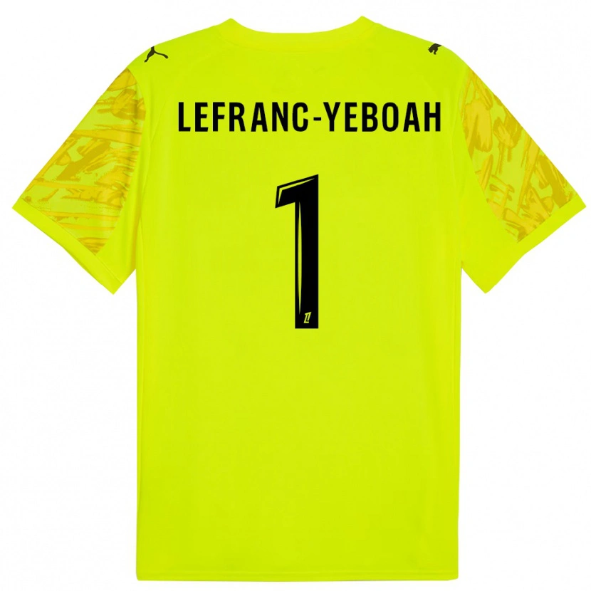 Danxen Kinder Daïvy Lefranc-Yeboah #1 Trikot Leuchtgrün Schwarz Torwarttrikot 2025/26 Österreich