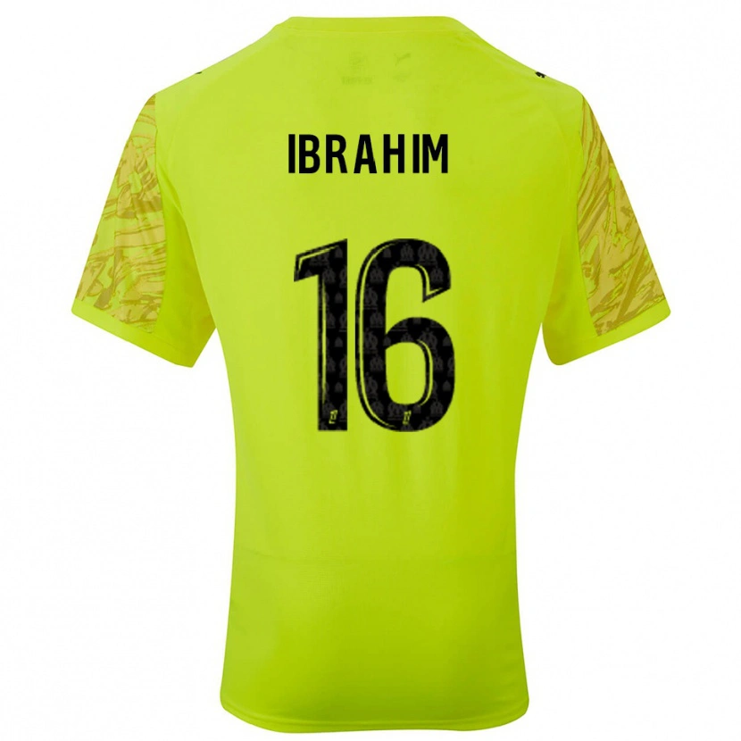 Danxen Kinder Ayman Ibrahim #16 Trikot Leuchtgrün Schwarz Torwarttrikot 2025/26 Österreich