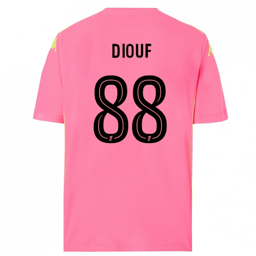 Danxen Kinder Yehvann Diouf #88 Trikot Knallpink Schwarz Torwarttrikot 2025/26 Österreich