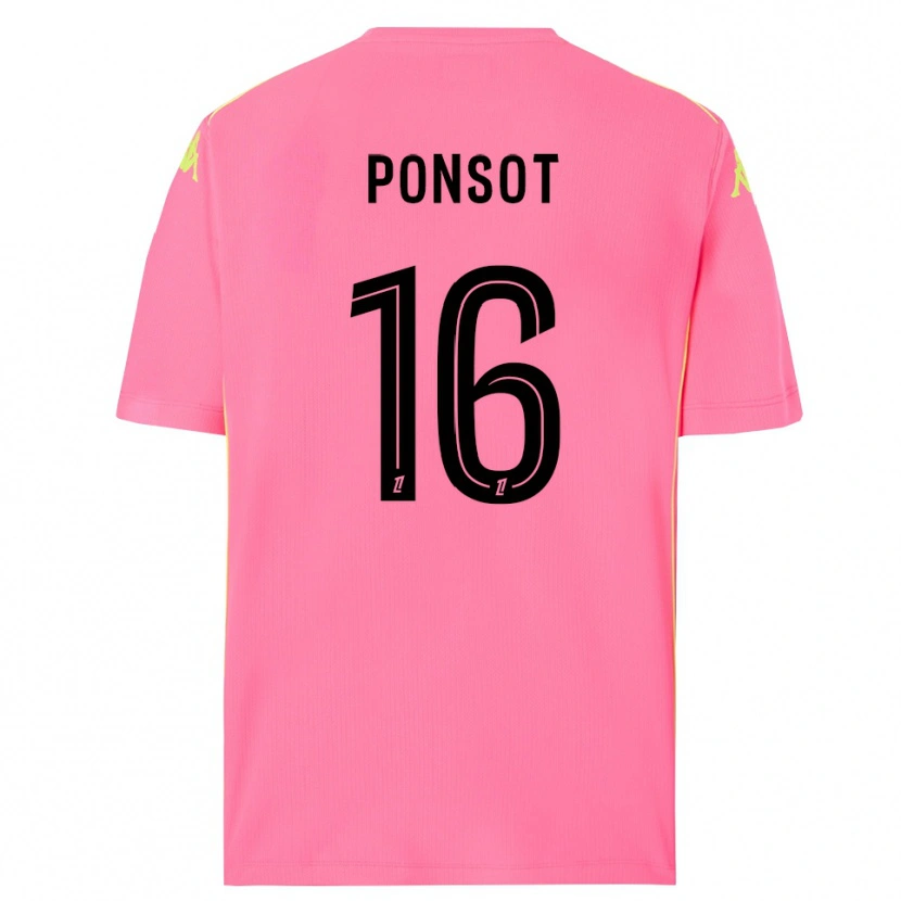 Danxen Kinder Martin Ponsot #16 Trikot Knallpink Schwarz Torwarttrikot 2025/26 Österreich