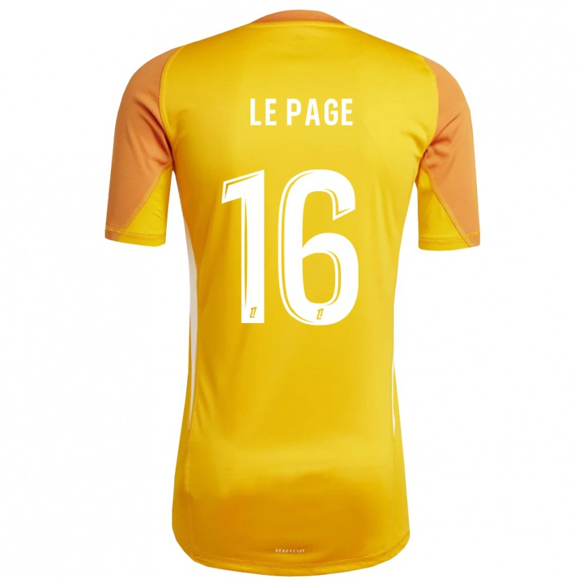 Danxen Kinder Manon Le Page #16 Trikot Orange Weiß Torwarttrikot 2025/26 Österreich