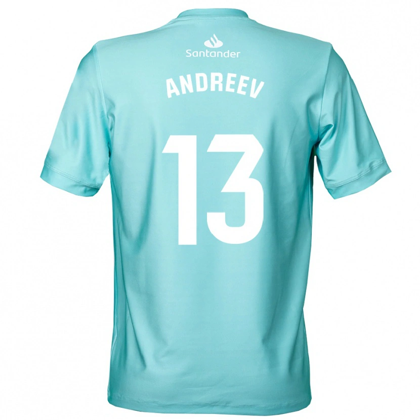 Danxen Kinder Plamen Andreev #13 Trikot Hellcyan Weiß Torwarttrikot 2025/26 Österreich