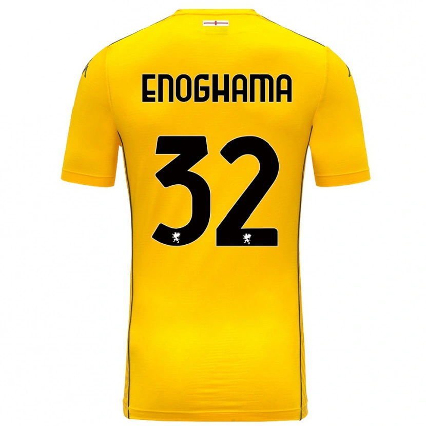Danxen Kinder Isaac Enoghama #32 Trikot Dunkelgelb Schwarz Torwarttrikot 2025/26 Österreich