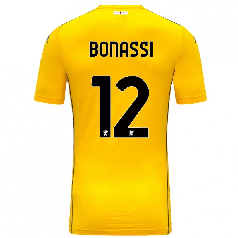 Danxen Kinder Lorenzo Bonassi #12 Trikot Dunkelgelb Schwarz Torwarttrikot 2025/26 Österreich