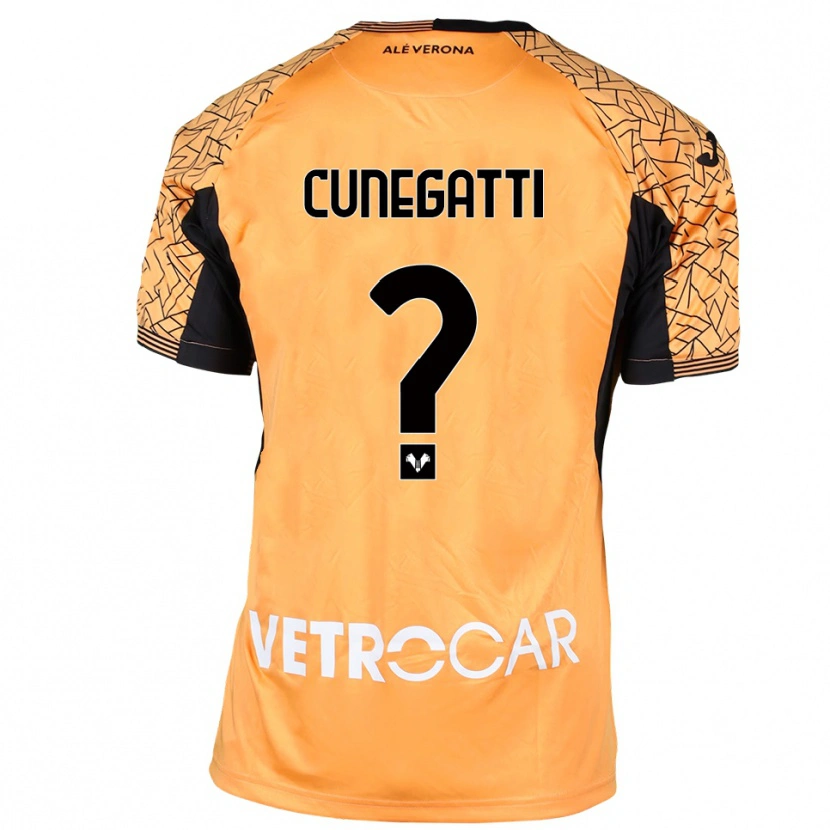 Danxen Kinder Andrea Cunegatti #0 Trikot Orange Schwarz Weiß Torwarttrikot 2025/26 Österreich