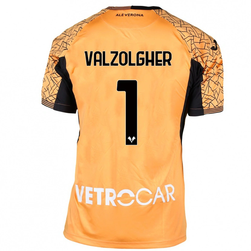 Danxen Kinder Chiara Valzolgher #1 Trikot Orange Schwarz Weiß Torwarttrikot 2025/26 Österreich