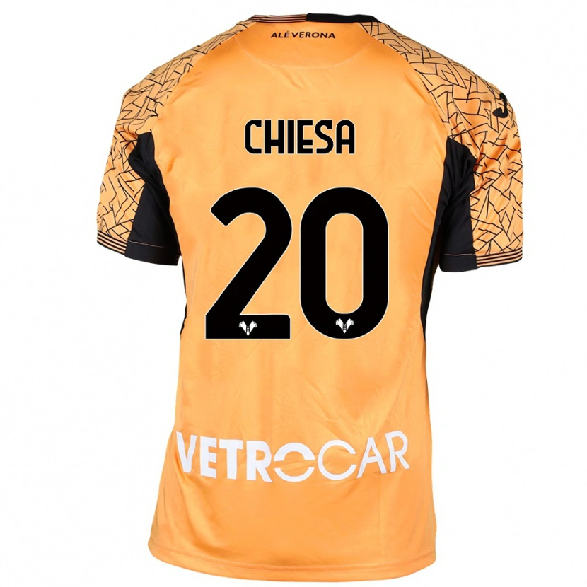 Danxen Kinder Mattia Chiesa #20 Trikot Orange Schwarz Weiß Torwarttrikot 2025/26 Österreich