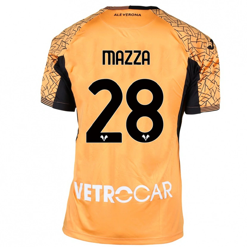 Danxen Kinder Vittoria Karol Mazza #28 Trikot Orange Schwarz Weiß Torwarttrikot 2025/26 Österreich