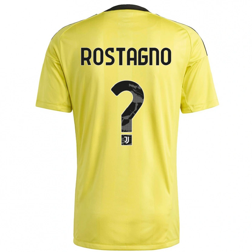 Danxen Kinder Alberto Rostagno #0 Trikot Gelb Weiß Torwarttrikot 2025/26 Österreich