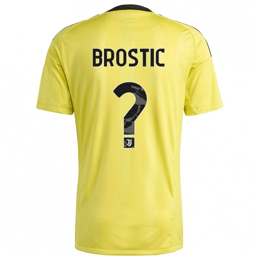 Danxen Kinder Gabriel Brostic #0 Trikot Gelb Weiß Torwarttrikot 2025/26 Österreich
