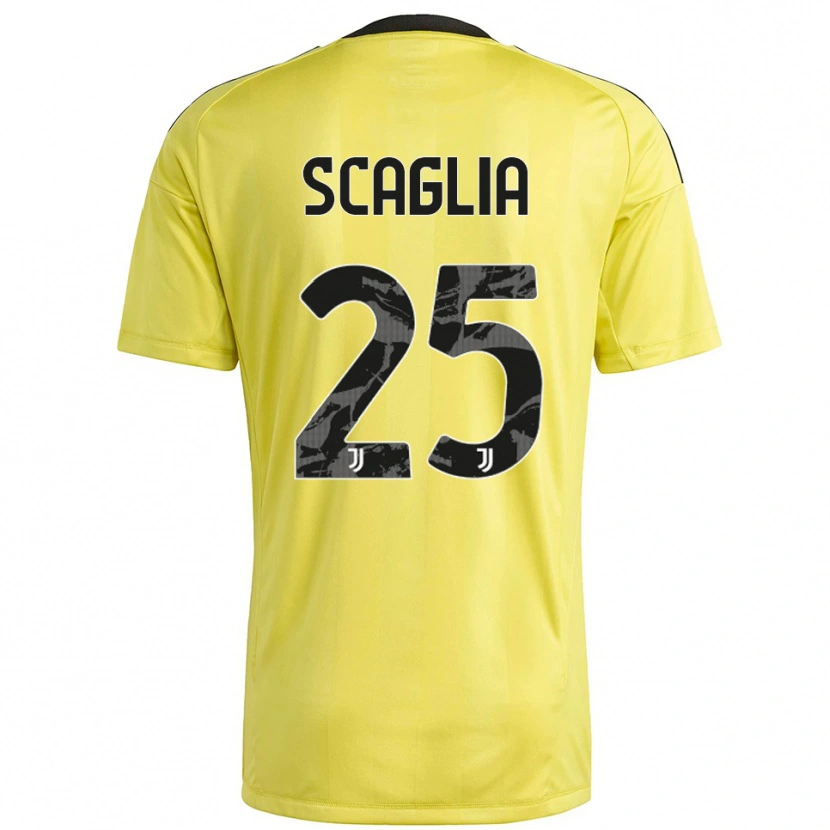 Danxen Kinder Simone Scaglia #25 Trikot Gelb Weiß Torwarttrikot 2025/26 Österreich