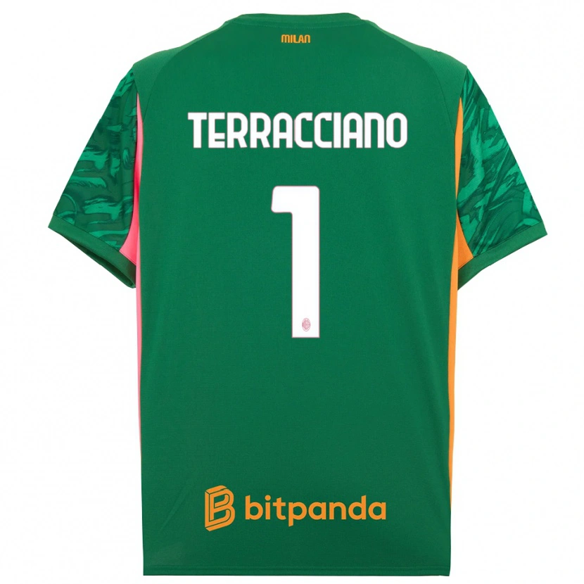 Danxen Kinder Pietro Terracciano #1 Trikot Grün Orange Pink Torwarttrikot 2025/26 Österreich