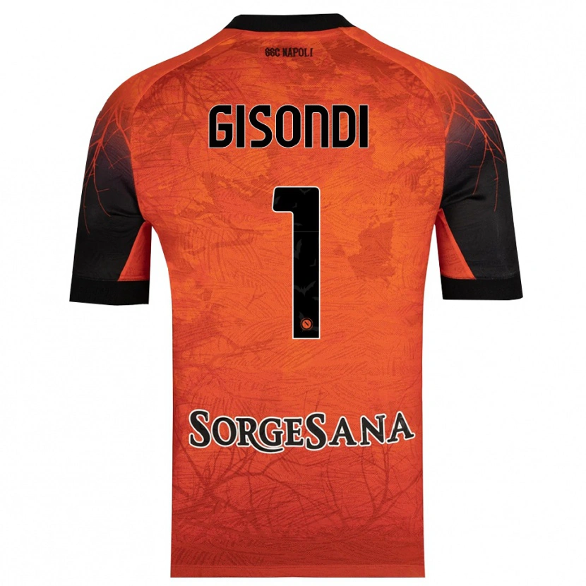 Danxen Kinder Francesco Gisondi #1 Trikot Orange Rot Schwarz Torwarttrikot 2025/26 Österreich