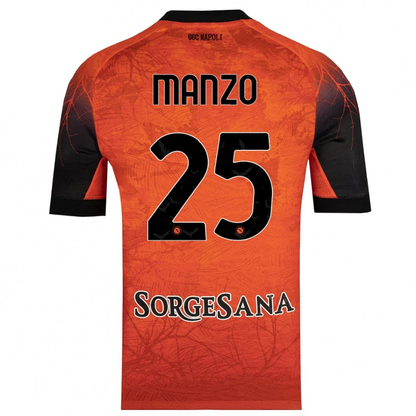 Danxen Kinder Alessia Manzo #25 Trikot Orange Rot Schwarz Torwarttrikot 2025/26 Österreich