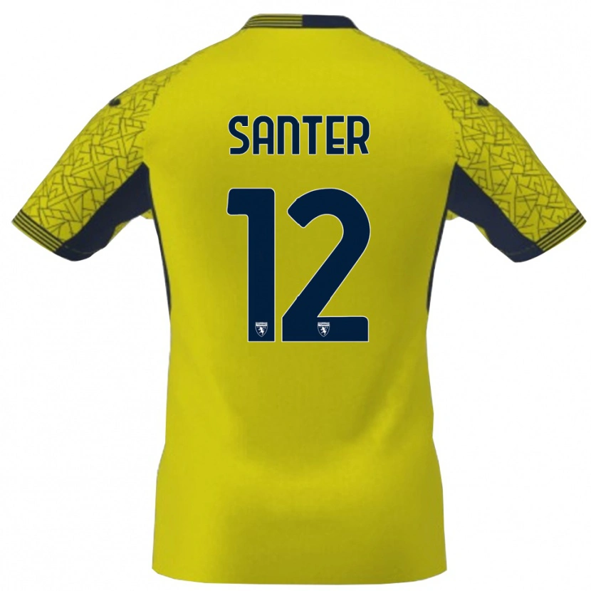 Danxen Kinder Leonardo Santer #12 Trikot Gelb Schwarz Torwarttrikot 2025/26 Österreich