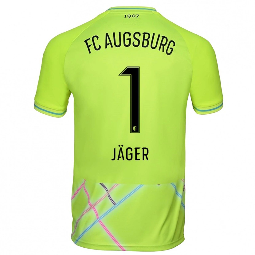 Danxen Kinder Tobias Jäger #1 Trikot Grün Gelb Schwarz Torwarttrikot 2025/26 Österreich