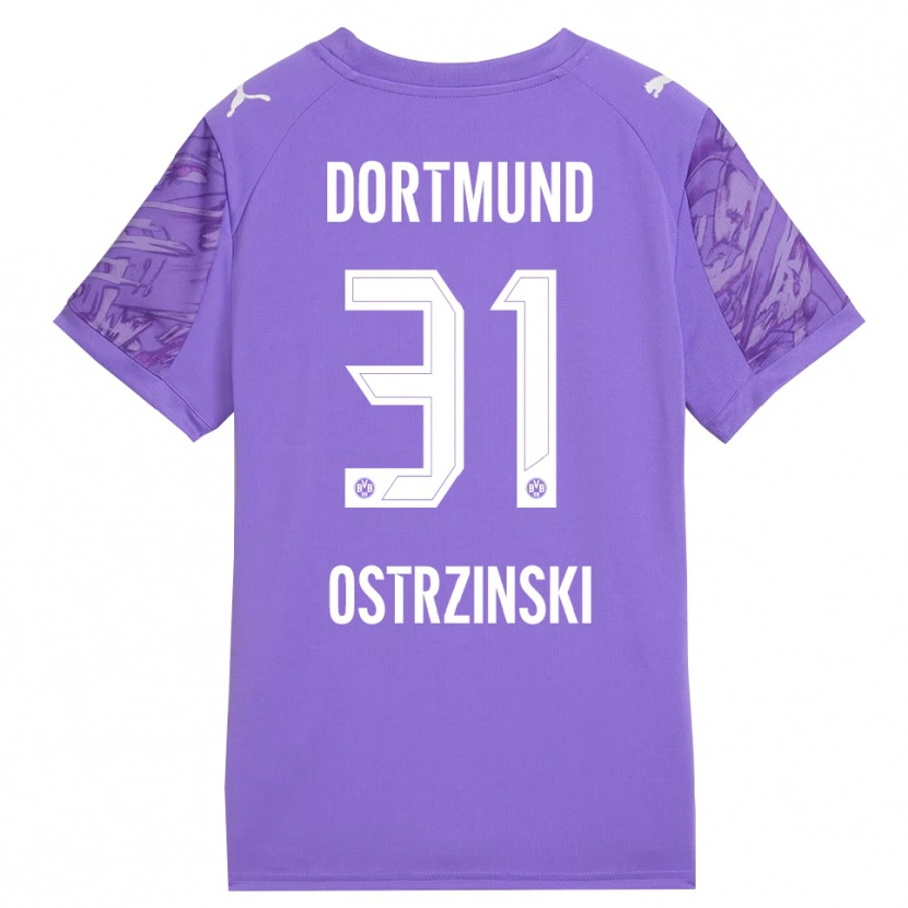 Danxen Kinder Silas Ostrzinski #31 Trikot Flieder Weiß Torwarttrikot 2025/26 Österreich