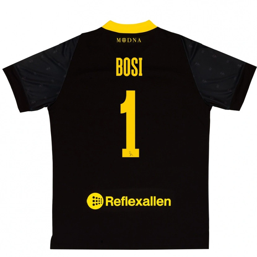 Danxen Kinder Matteo Bosi #1 Trikot Schwarz Gelb Torwarttrikot 2025/26 Österreich