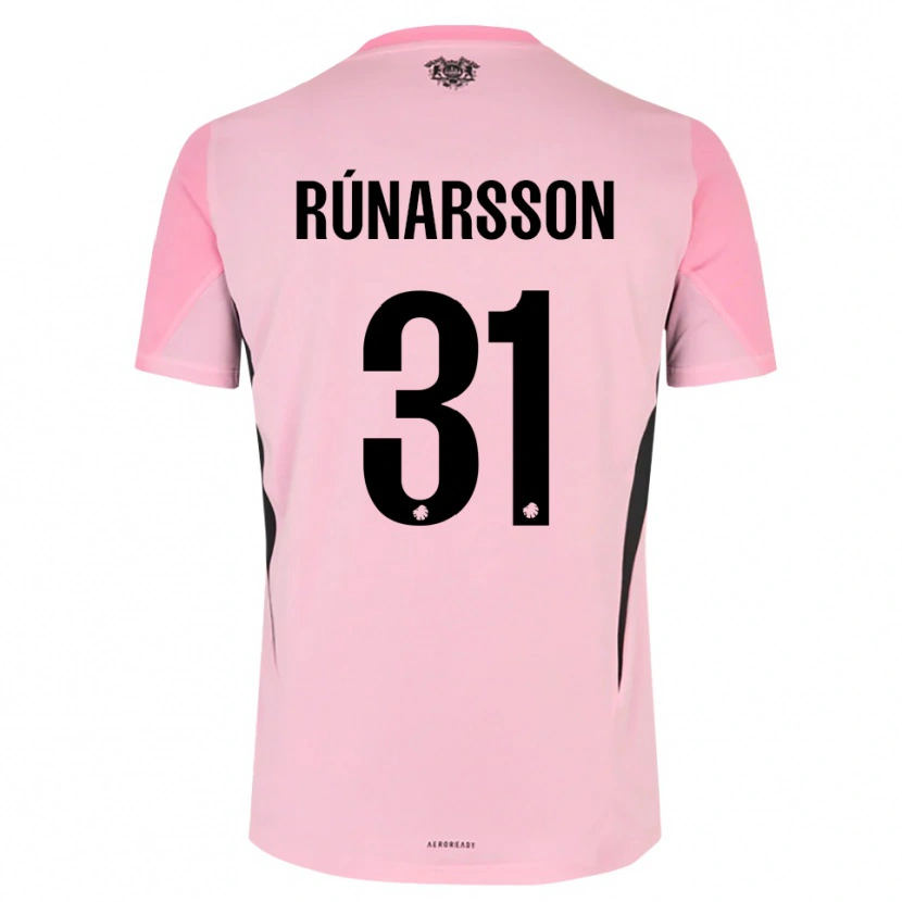 Danxen Kinder Rúnar Alex Rúnarsson #31 Trikot Pink Schwarz Torwarttrikot 2025/26 Österreich