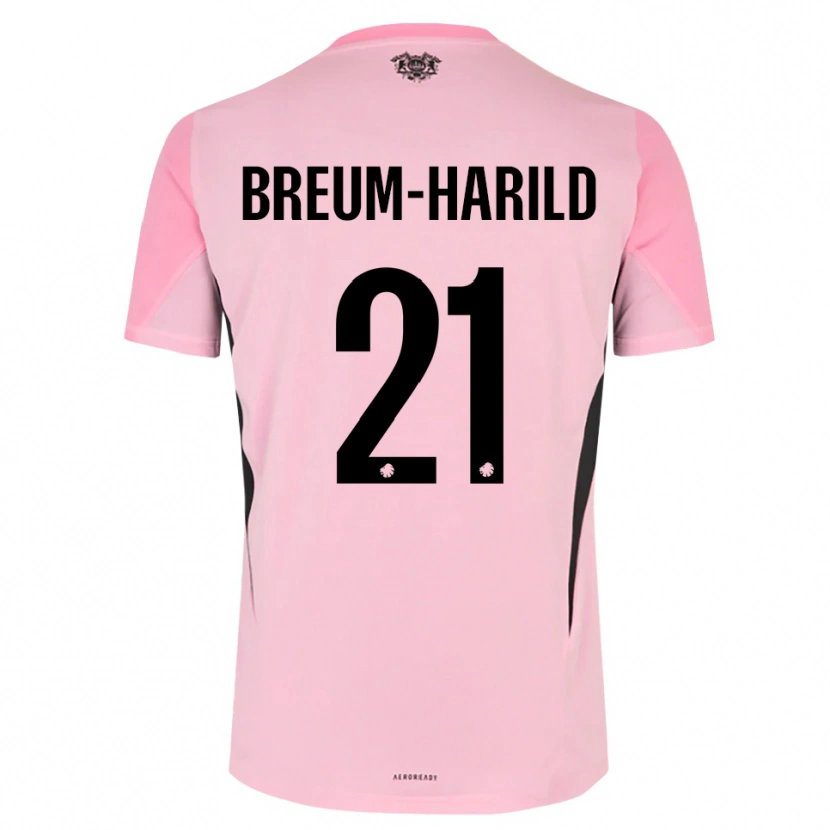 Danxen Kinder Tobias Breum-Harild #21 Trikot Pink Schwarz Torwarttrikot 2025/26 Österreich