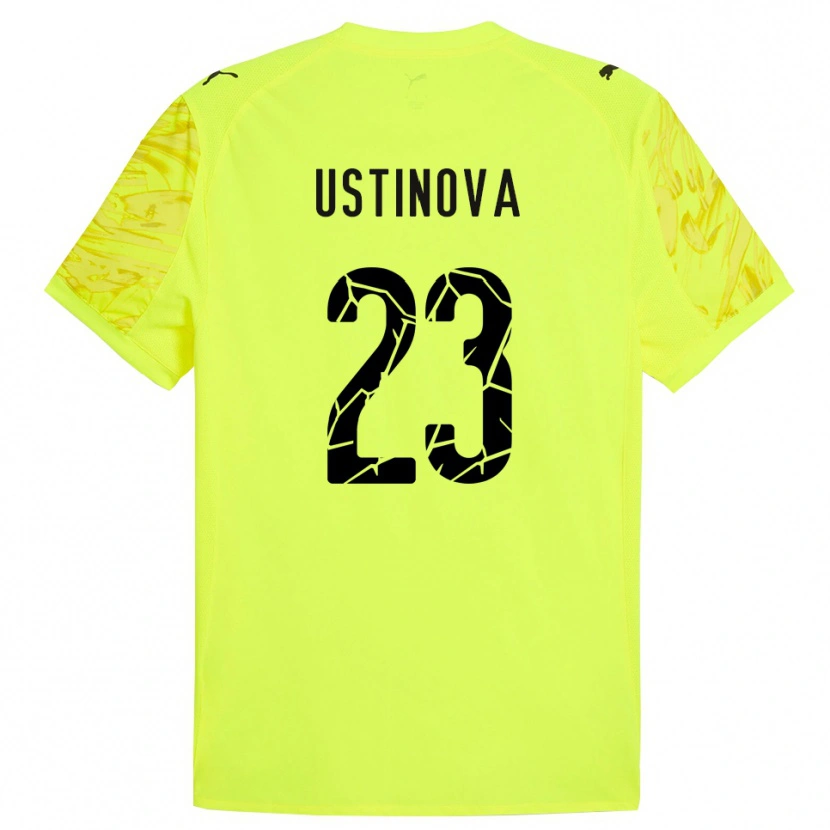 Danxen Kinder Liudmyla Ustinova #23 Trikot Grün Gelb Torwarttrikot 2025/26 Österreich