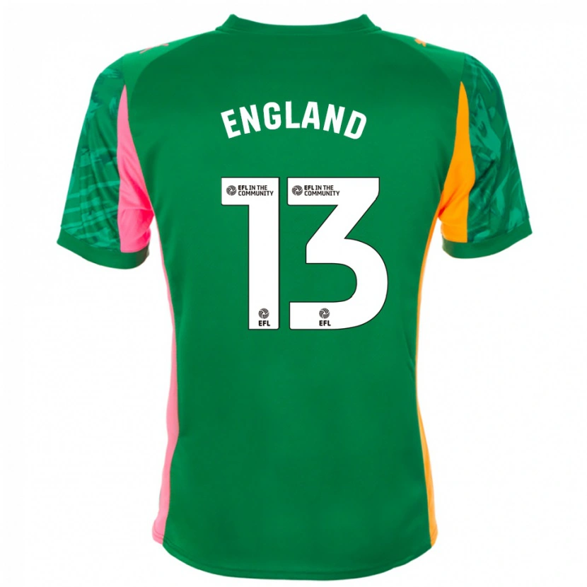 Danxen Herren Kurtis England #13 Trikot Grün Rosa Orange Torwarttrikot 2025/26 Österreich