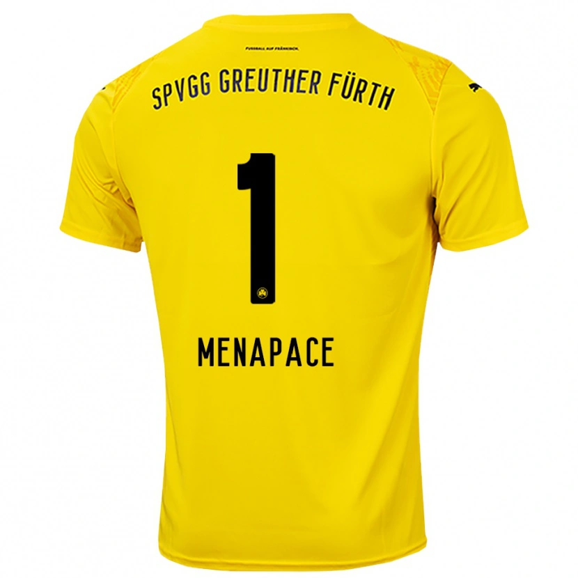 Danxen Herren Theo Menapace #1 Trikot Gelb Schwarz Torwarttrikot 2025/26 Österreich