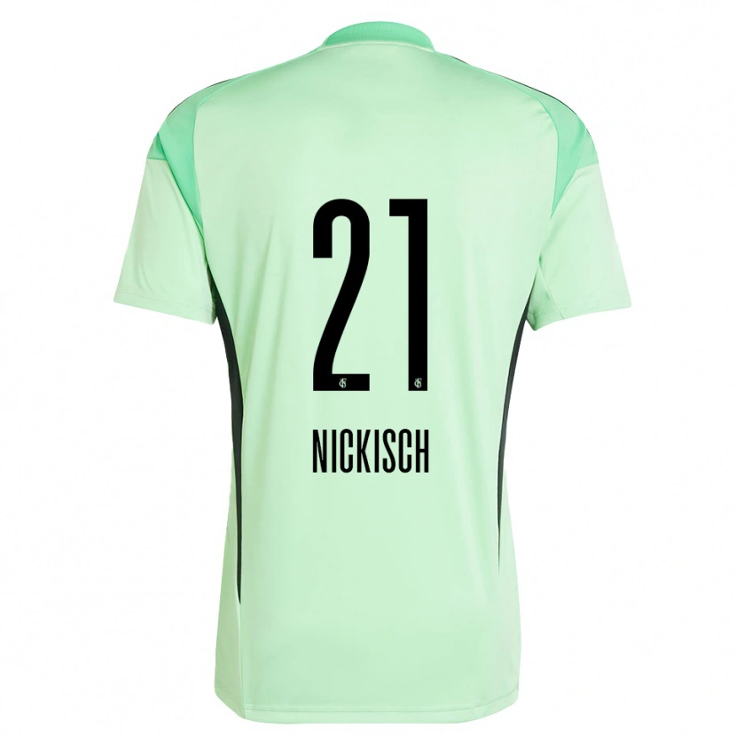 Danxen Herren Jonas Nickisch #21 Trikot Hellgrün Schwarz Torwarttrikot 2025/26 Österreich