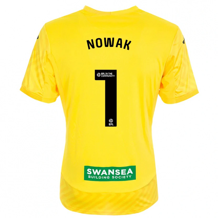 Danxen Herren Jakub Nowak #1 Trikot Gelb Schwarz Torwarttrikot 2025/26 Österreich
