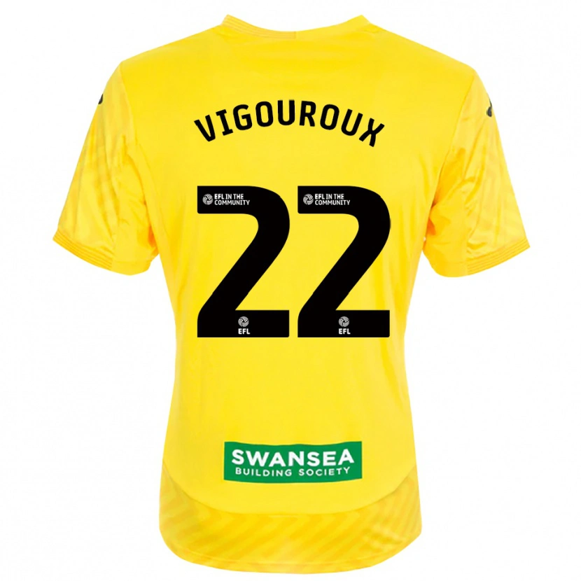 Danxen Herren Lawrence Vigouroux #22 Trikot Gelb Schwarz Torwarttrikot 2025/26 Österreich
