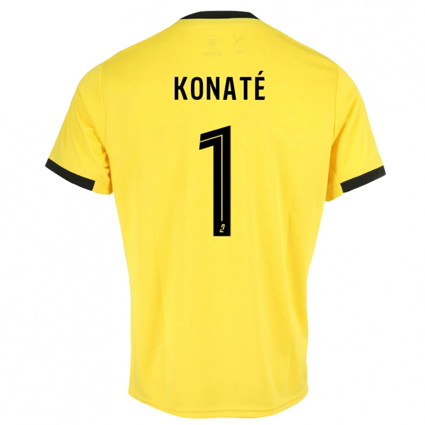 Danxen Herren Hillel Konaté #1 Trikot Gelb Schwarz Torwarttrikot 2025/26 Österreich