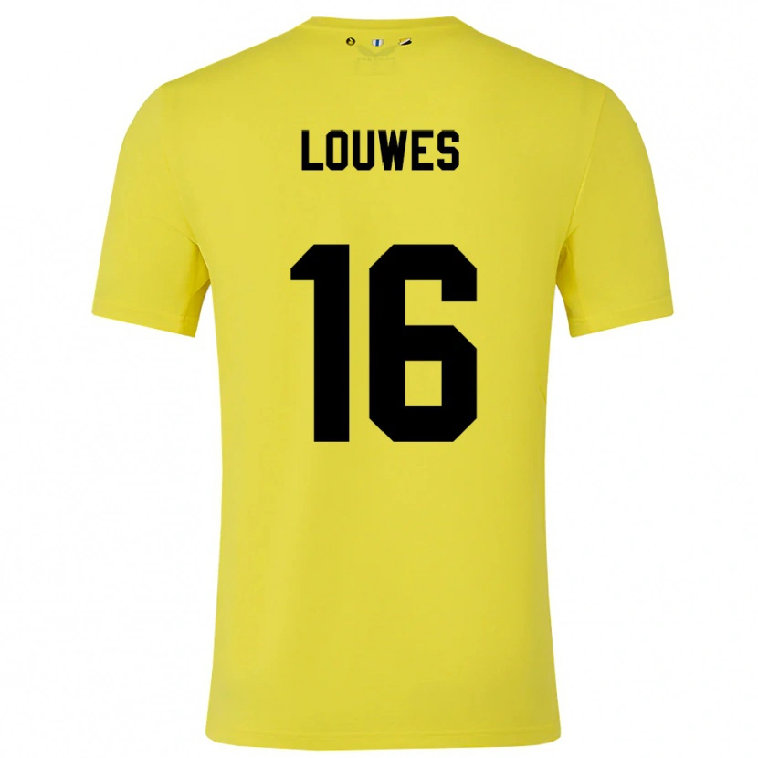 Danxen Herren Puck Louwes #16 Trikot Gelb Schwarz Torwarttrikot 2025/26 Österreich
