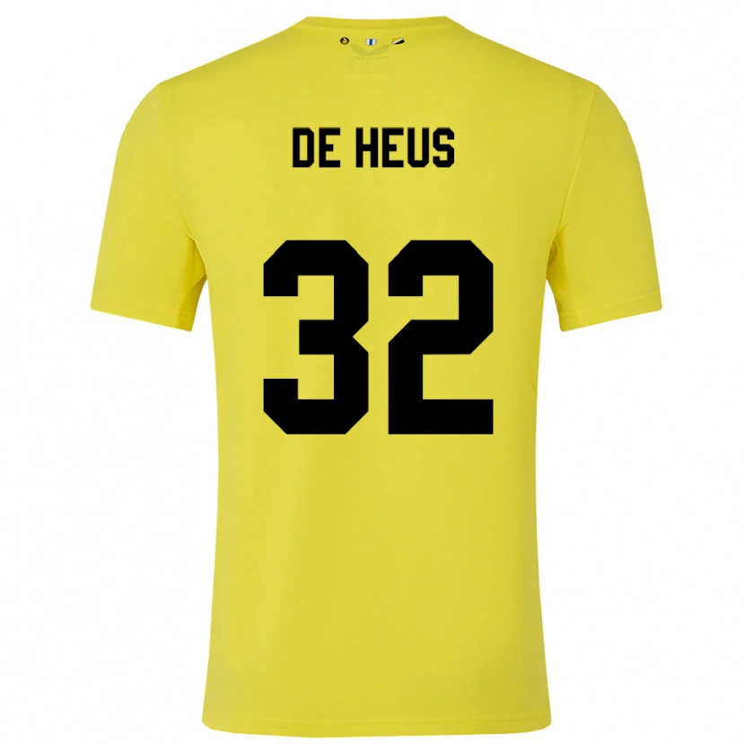 Danxen Herren Loïs De Heus #32 Trikot Gelb Schwarz Torwarttrikot 2025/26 Österreich