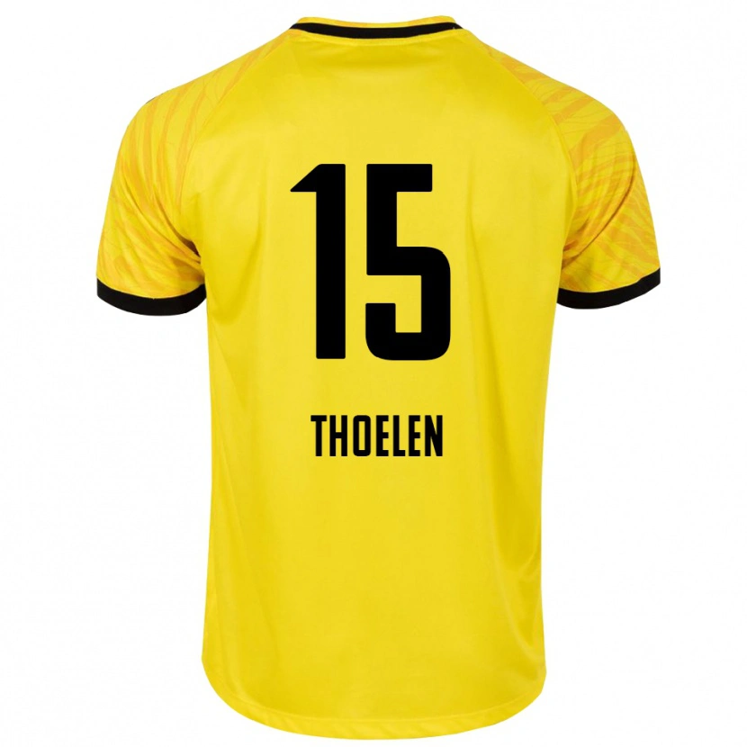 Danxen Herren Yannick Thoelen #15 Trikot Gelb Schwarz Torwarttrikot 2025/26 Österreich