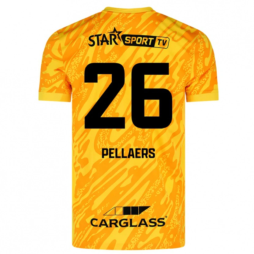 Danxen Herren Amanuel Pellaers #26 Trikot Orange Gelb Schwarz Torwarttrikot 2025/26 Österreich