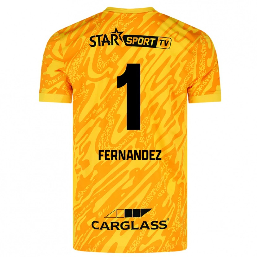 Danxen Herren Elias Gonzalez Fernandez #1 Trikot Orange Gelb Schwarz Torwarttrikot 2025/26 Österreich