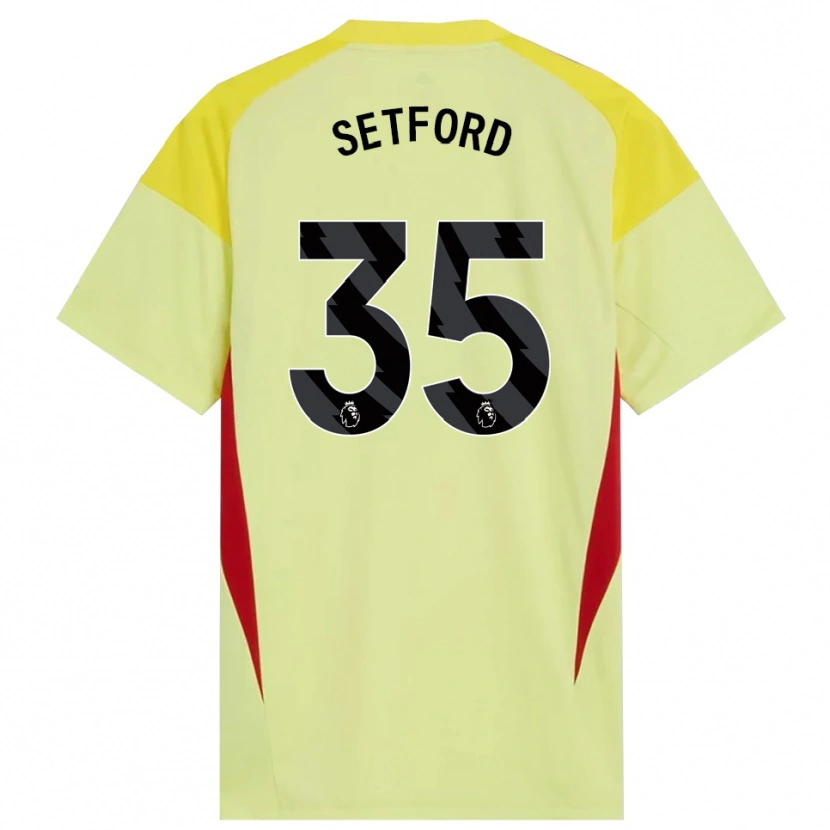Danxen Herren Tommy Setford #35 Trikot Gelb Rot Schwarz Torwarttrikot 2025/26 Österreich