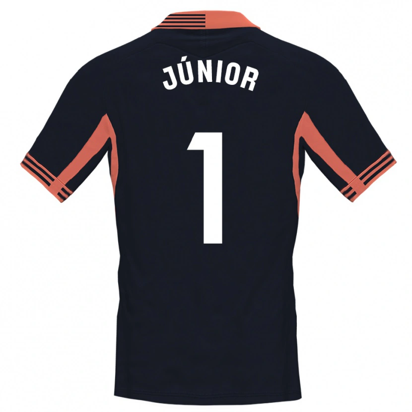 Danxen Herren Luiz Júnior #1 Trikot Schwarz Weiß Orange Torwarttrikot 2025/26 Österreich