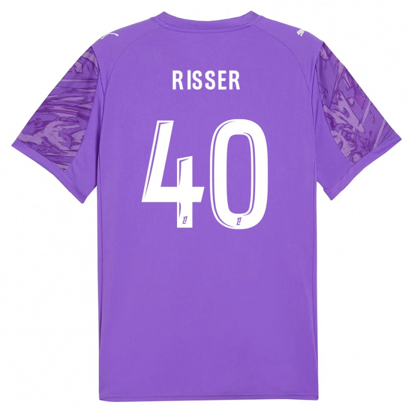 Danxen Herren Robin Risser #40 Trikot Flieder Weiß Torwarttrikot 2025/26 Österreich