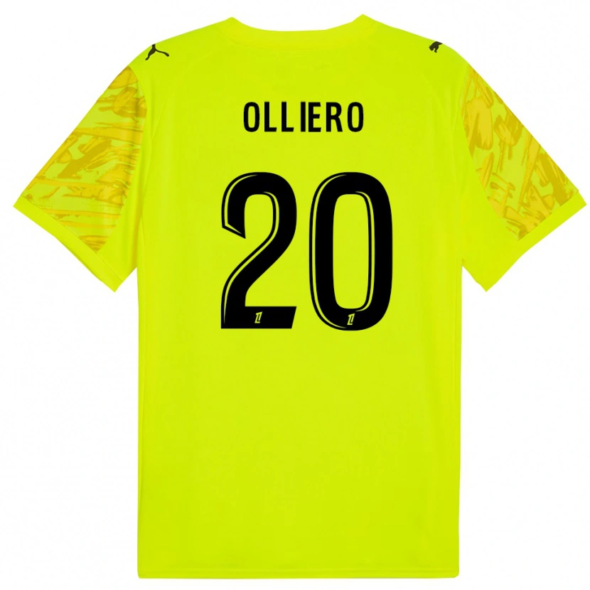 Danxen Herren Alexandre Olliero #20 Trikot Leuchtgrün Gelb Torwarttrikot 2025/26 Österreich