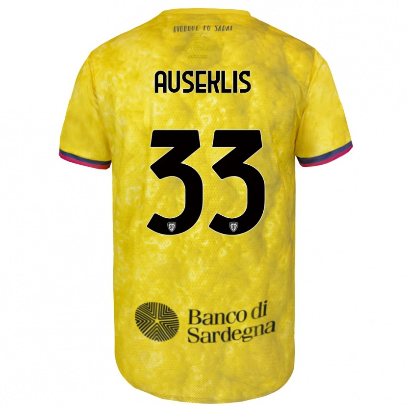 Danxen Herren Henrijs Auseklis #33 Trikot Gelb Schwarz Torwarttrikot 2025/26 Österreich