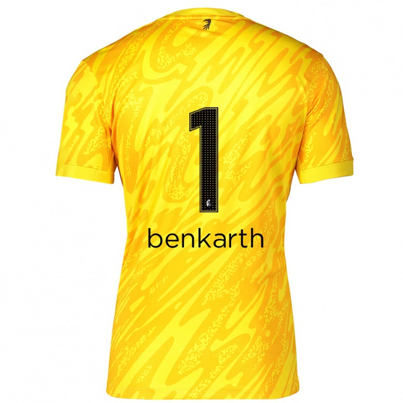 Danxen Herren Laura Benkarth #1 Trikot Gelb Schwarz Torwarttrikot 2025/26 Österreich