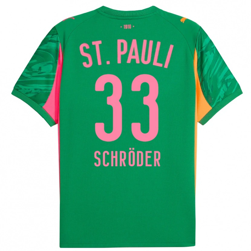 Danxen Herren Lennard Schröder #33 Trikot Grün Orange Pink Torwarttrikot 2025/26 Österreich